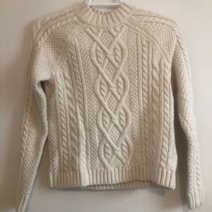 Cream cable sweater